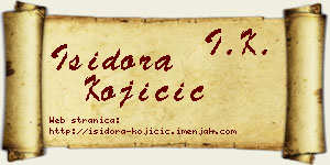 Isidora Kojičić vizit kartica